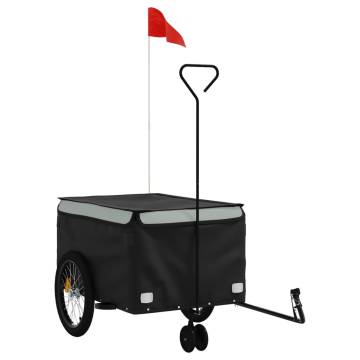 Bike Trailer Black and Grey | 45 kg Iron Cargo Hauler