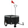 Bike Trailer Black and Grey | 45 kg Iron Cargo Hauler