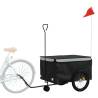 Bike Trailer Black and Grey | 45 kg Iron Cargo Hauler