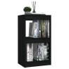 Book Cabinet Black 40x30x71.5 cm - Solid Pinewood Storage