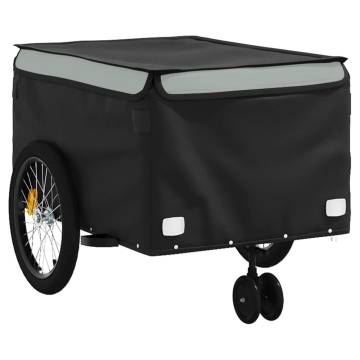 Bike Trailer Black and Grey | 45 kg Iron Cargo Hauler