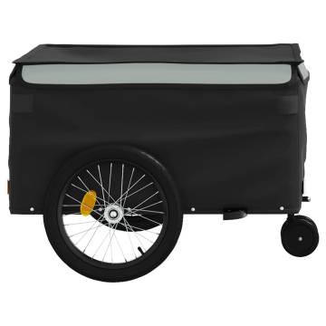 Bike Trailer Black and Grey | 45 kg Iron Cargo Hauler