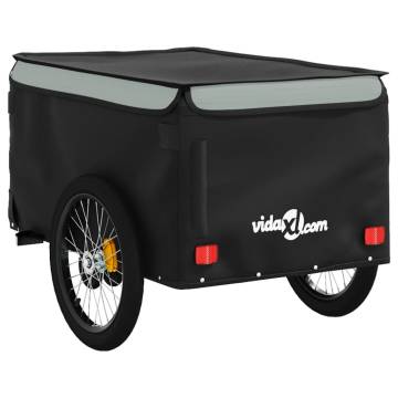 Bike Trailer Black and Grey | 45 kg Iron Cargo Hauler