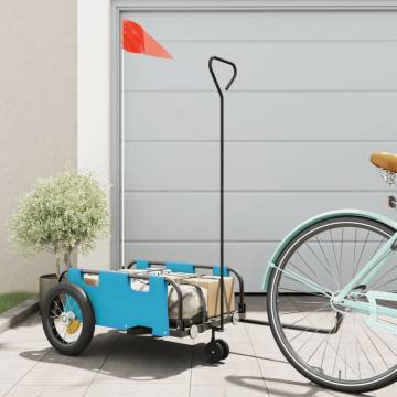 Blue Oxford Fabric Bike Trailer - Durable & Versatile