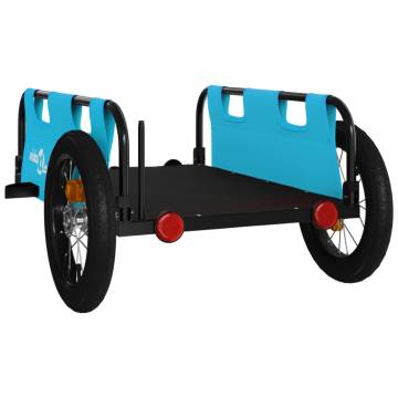 Blue Oxford Fabric Bike Trailer - Durable & Versatile