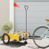 Bike Trailer Yellow Oxford Fabric and Iron Colour yellow Size 124 x 64.5 x 36 cm 