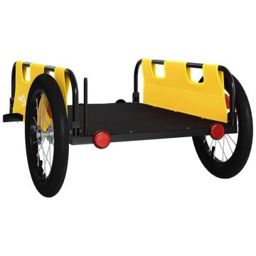 Yellow Oxford Fabric & Iron Bike Trailer - Durable & Safe