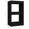 Book Cabinet Black 40x30x71.5 cm - Solid Pinewood Storage