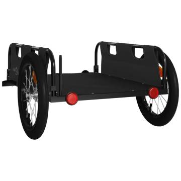 Durable Bike Trailer - Black Oxford Fabric & Iron | HipoMarket