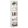 White Book Cabinet & Room Divider | Solid Pinewood 40x30x167.5 cm