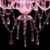 Crystal Light 5 Bulbs Pink - Elegant Ceiling Chandelier