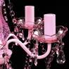 Crystal Light 5 Bulbs Pink - Elegant Ceiling Chandelier