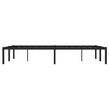 Black Metal Bed Frame 120x190 cm Small Double - Hipo Market