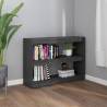 Stylish Grey Book Cabinet Room Divider - 100x30 cm Pinewood