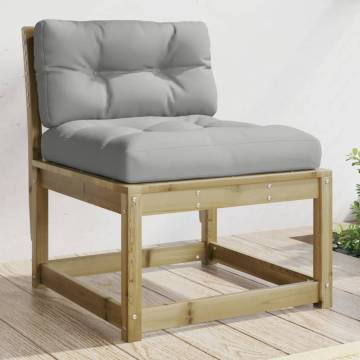 Garden Sofa with Cushions - Impregnated Wood Pine | HipoMarket