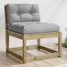 Garden Sofa with Cushions Impregnated Wood Pine Colour natural impregnated Size with cushions Quantity in Package 1 