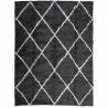 Shaggy Rug High Pile Modern Black & Cream 300x400 cm - Hipomarket