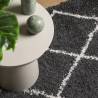 Shaggy Rug High Pile Modern Black & Cream 300x400 cm - Hipomarket