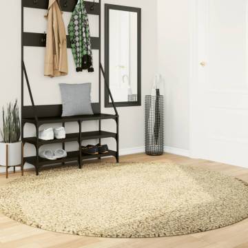 Shaggy Rug High Pile Gold Ø 200 cm - Cozy & Modern