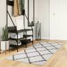 Shaggy Rug High Pile Modern Cream and Black 80x200 cm Colour cream and black Size 80 x 200 cm 