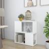 Book Cabinet White 60x24x63 cm Engineered Wood Colour white Quantity in Package 1 