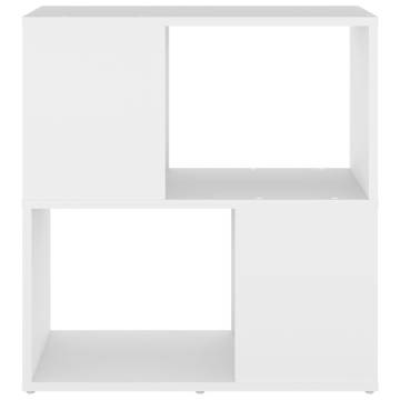 Stylish White Book Cabinet - 60x24x63 cm Engineered Wood