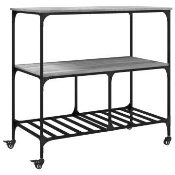 Kitchen Trolley Grey Sonoma - Stylish & Functional Storage