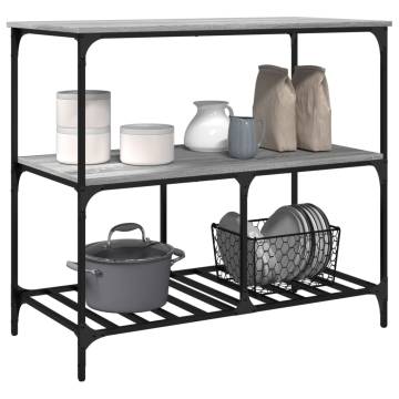 Kitchen Trolley Grey Sonoma - Stylish & Functional Storage