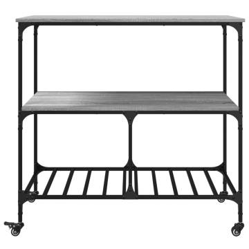 Kitchen Trolley Grey Sonoma - Stylish & Functional Storage