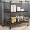 Kitchen Trolley Brown Oak - Versatile & Stylish Storage Solution