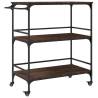 Kitchen Trolley Brown Oak - Versatile & Stylish Storage Solution