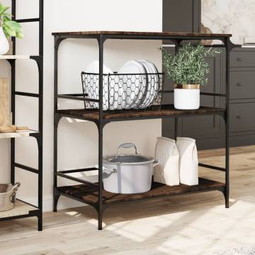 Kitchen Trolley Brown Oak - Versatile & Stylish Storage Solution