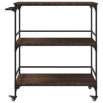 Kitchen Trolley Brown Oak - Versatile & Stylish Storage Solution