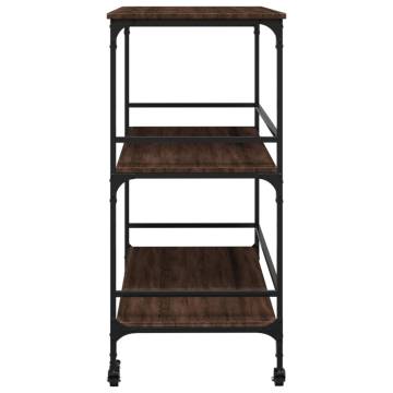 Kitchen Trolley Brown Oak - Versatile & Stylish Storage Solution