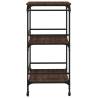 Stylish Brown Oak Kitchen Trolley | Durable & Versatile Storage