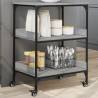 Kitchen Trolley Grey Sonoma 60x41x80.5 cm Engineered Wood Colour grey sonoma 