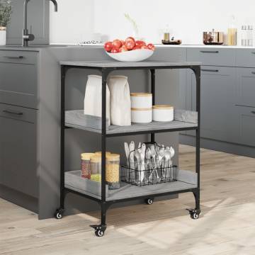 Kitchen Trolley Grey Sonoma - Versatile Storage Solution