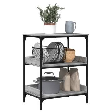 Kitchen Trolley Grey Sonoma - Versatile Storage Solution