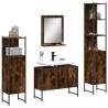 4 Piece Bathroom Cabinet Set Smoked Oak Engineered Wood Colour smoked oak Number of 1 Number of Pieces 