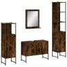 4 Piece Bathroom Cabinet Set - Smoked Oak | HipoMarket