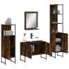 4 Piece Bathroom Cabinet Set - Smoked Oak | HipoMarket