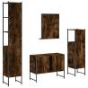 4 Piece Bathroom Cabinet Set - Smoked Oak | HipoMarket