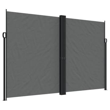 Retractable Side Awning Anthracite 220x1000 cm | HipoMarket