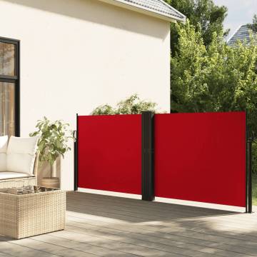 Retractable Side Awning Red 120x1200 cm | Hipomarket