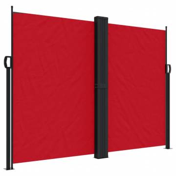 Retractable Side Awning - Red 180x1200 cm for Privacy