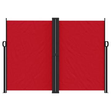 Retractable Side Awning - Red 180x1200 cm for Privacy