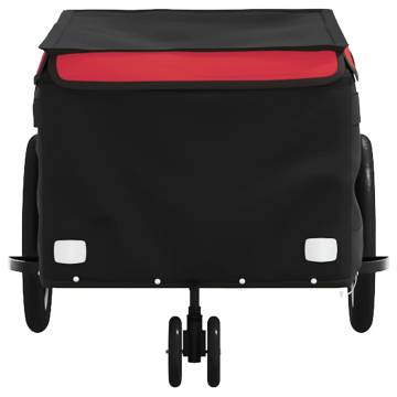 Bike Trailer Black and Red - 30 kg Capacity | HipoMarket