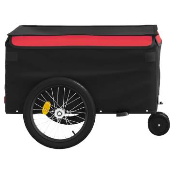 Bike Trailer Black and Red - 30 kg Capacity | HipoMarket