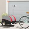 Bike Trailer Black and Red 45 kg Iron Colour red Size 63 x 126 x 63 cm 