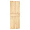 Sliding Door with Hardware Set - Solid Wood Pine 85x210 cm